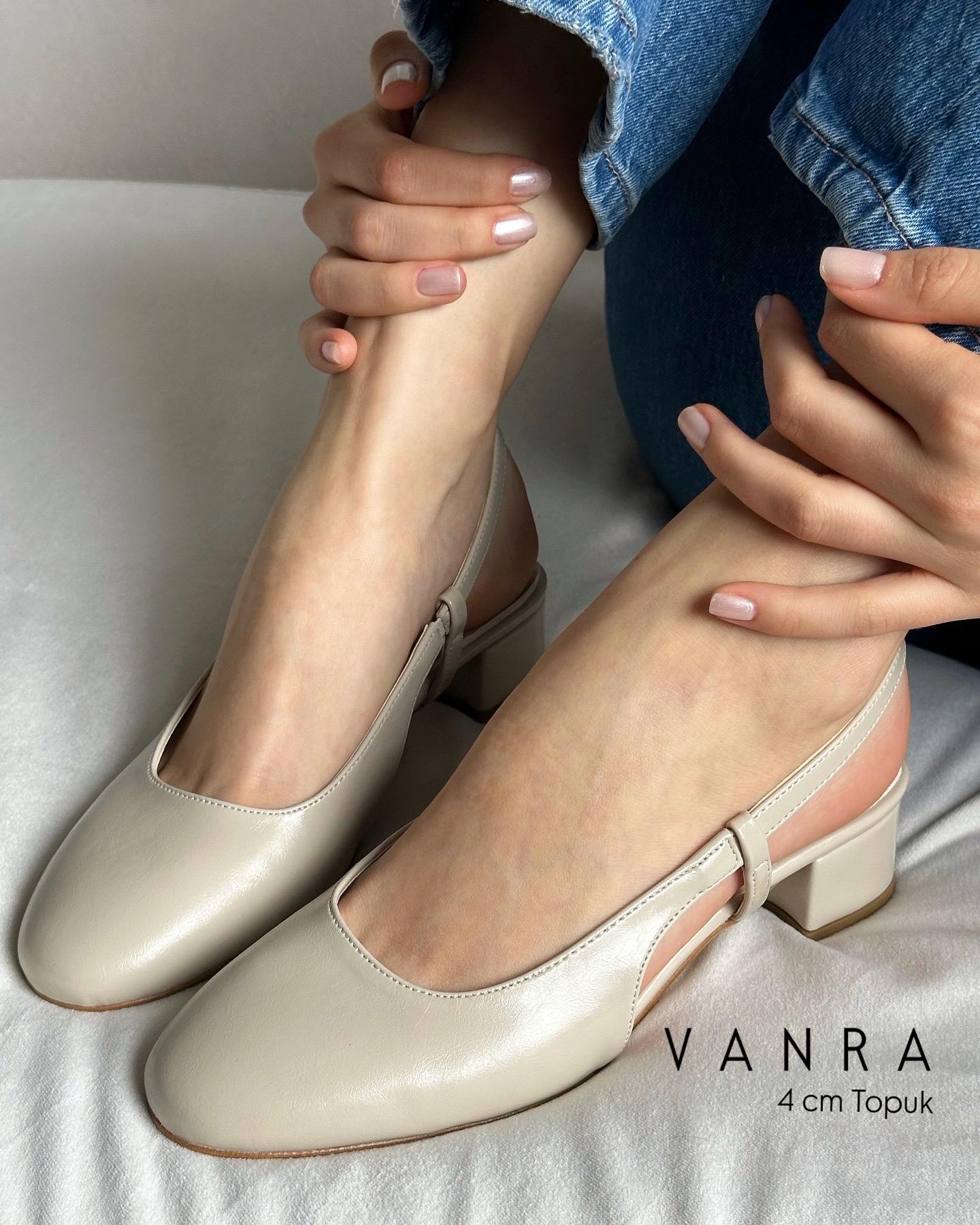 ZUUMİNCE & KALIN TOPUKLUVanra Topuklu Kadın Ayakkabı  - Bej Rustik