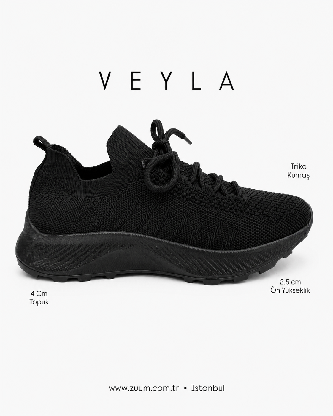 ZUUMSNEAKERVeyla Kadın Sneakers - Siyah