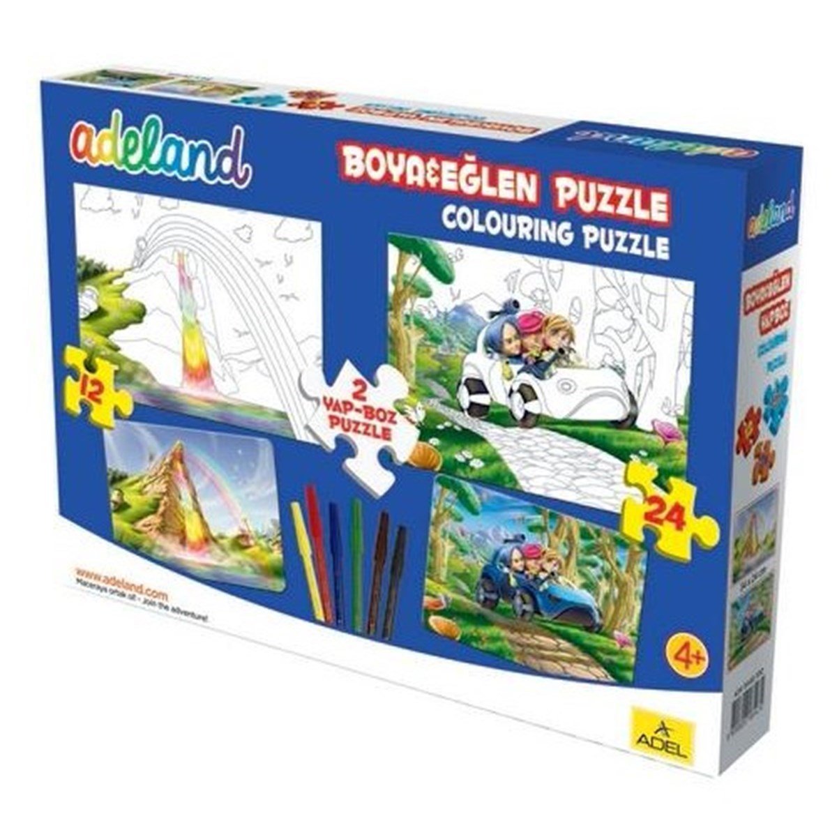 Adeland Boya & Eğlen, 12 Ve 24 Parça, Puzzle 2