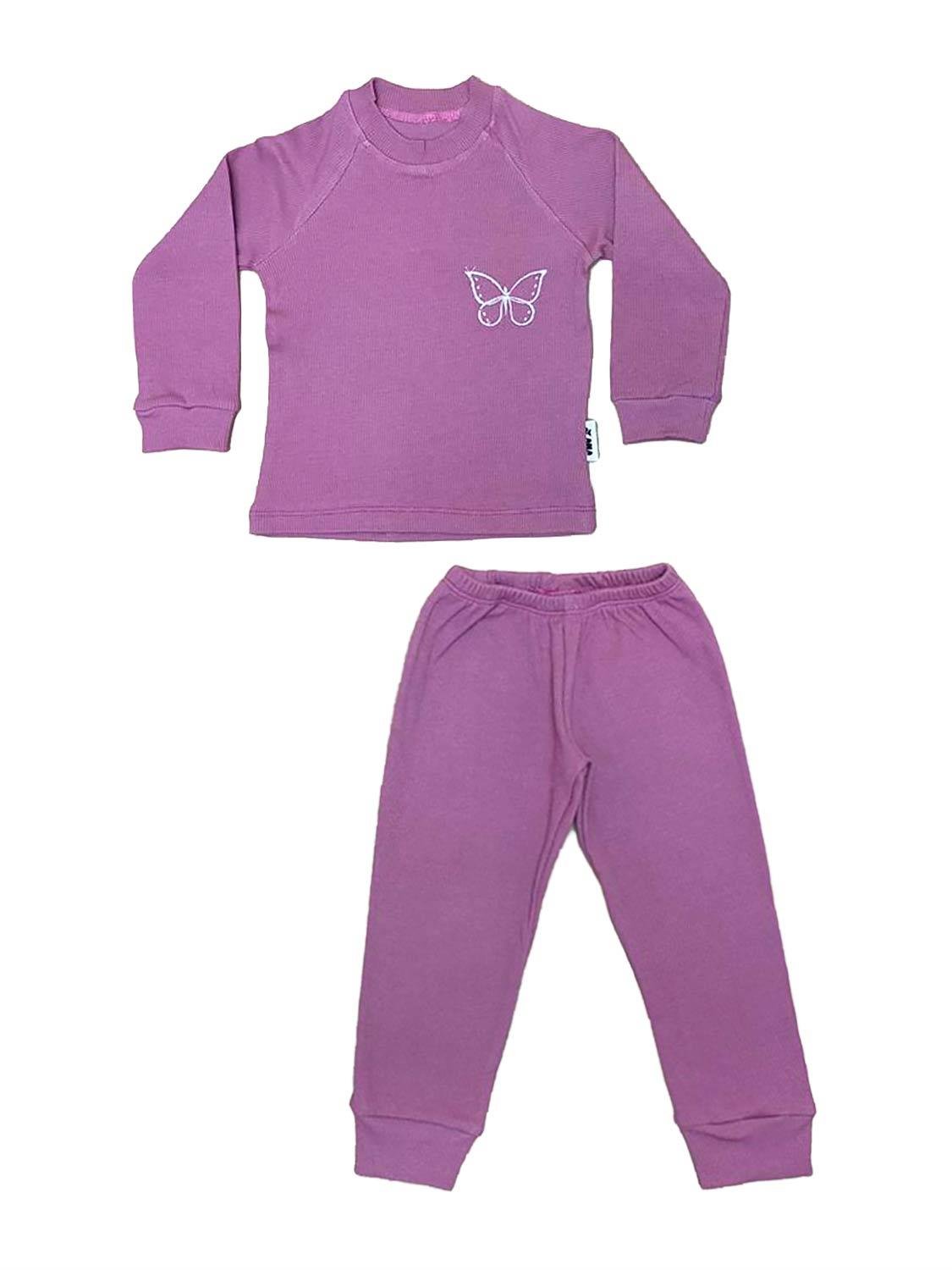 Ana Kuzusu Çocuk Özel Tasarım  Kelebek Desen Çocuk Alt Üst Takım 