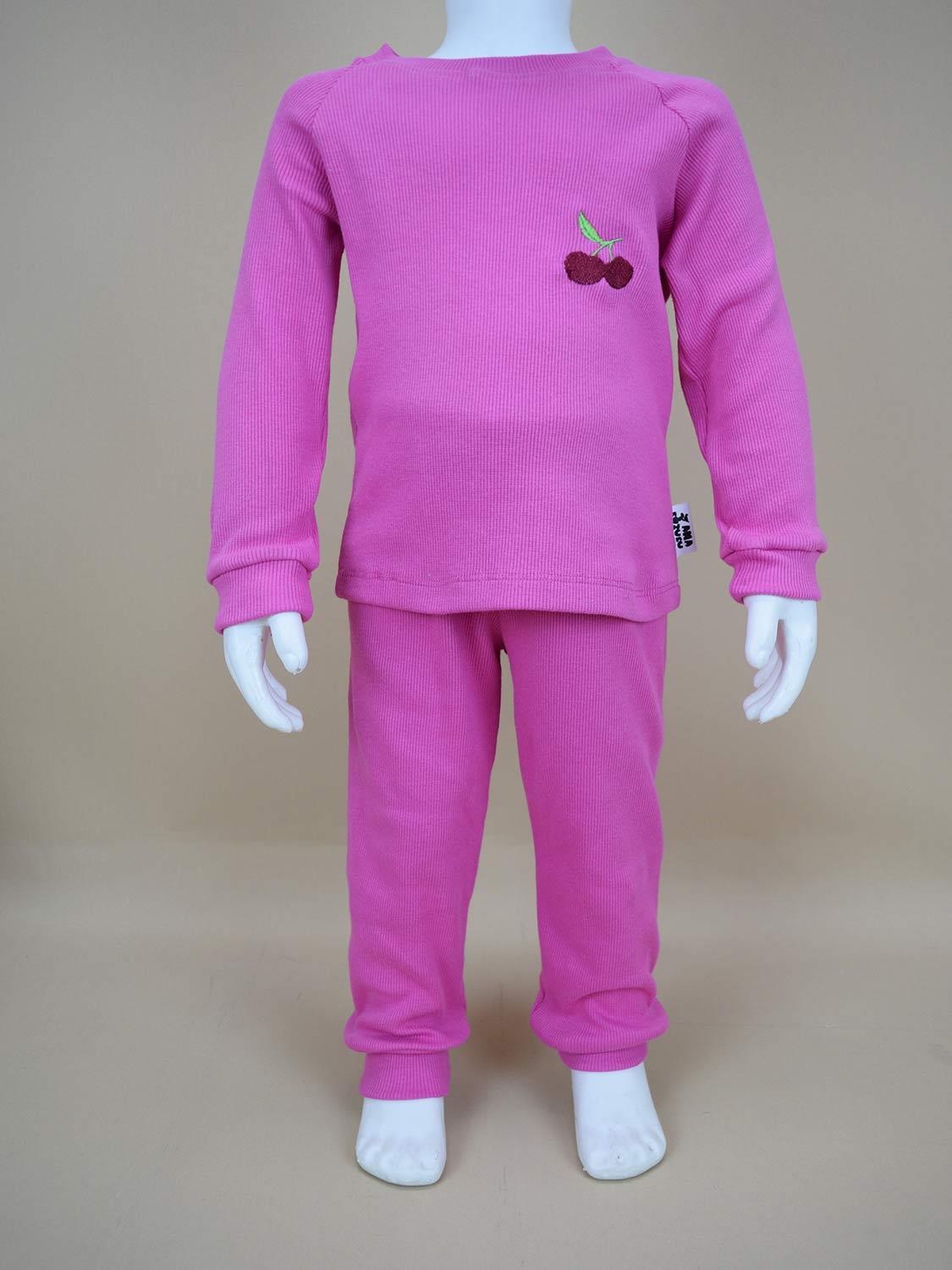 Ana Kuzusu Çocuk Özel Tasarım  Kiraz Desen Çocuk Alt Üst Takım 