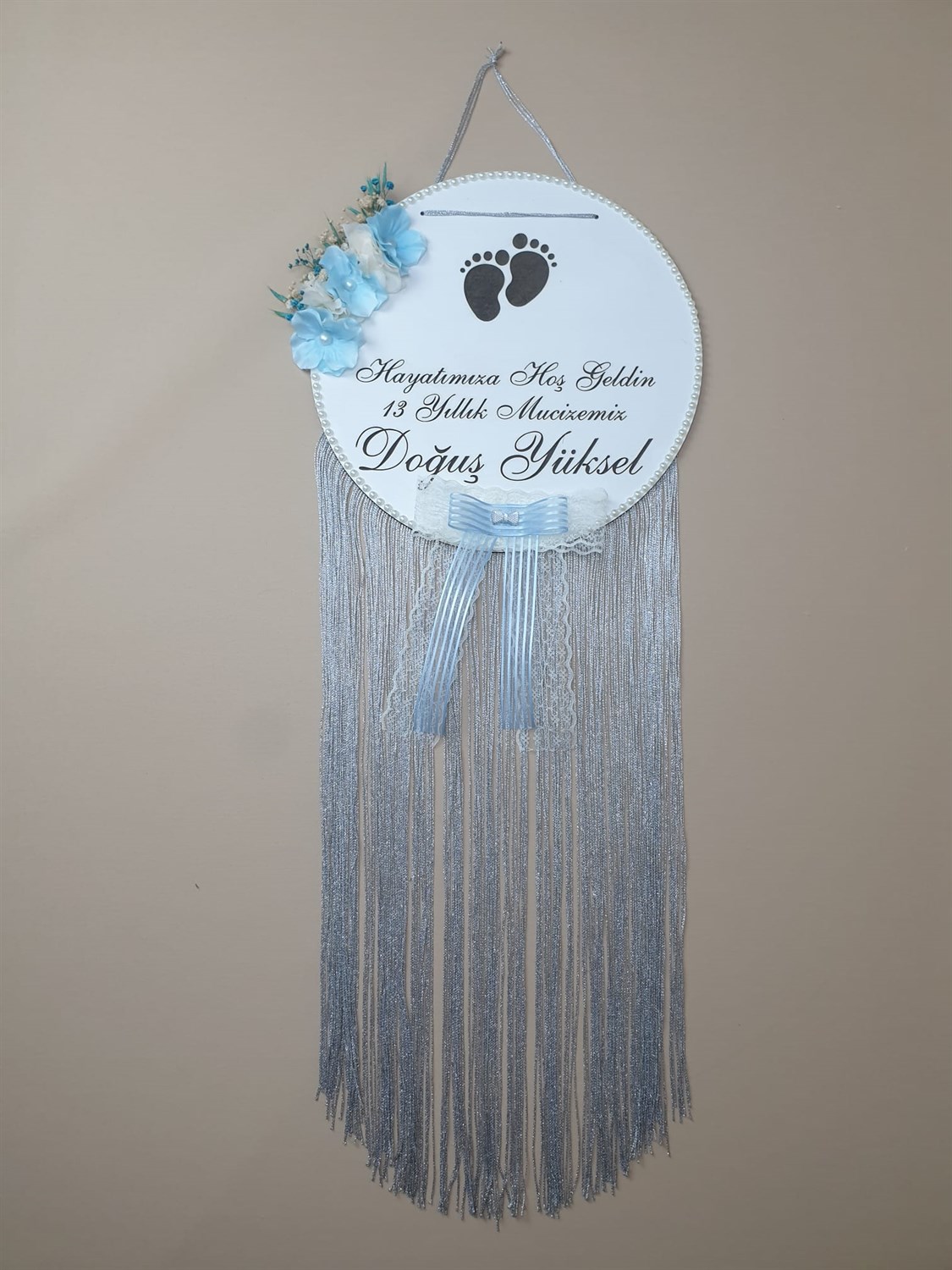 Ana Kuzusu İsme Özel Ahşap İşleme Kapı Süsü 1KSA02