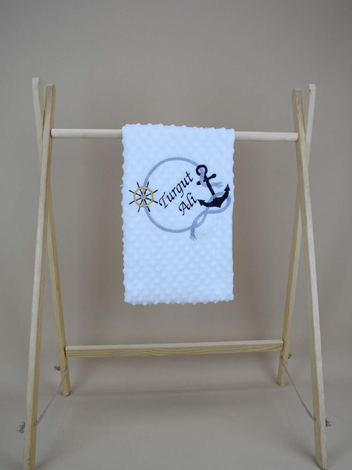 Ana Kuzusu İsme Özel Penye Battaniye Halat Dümen Desen 1PBHD96