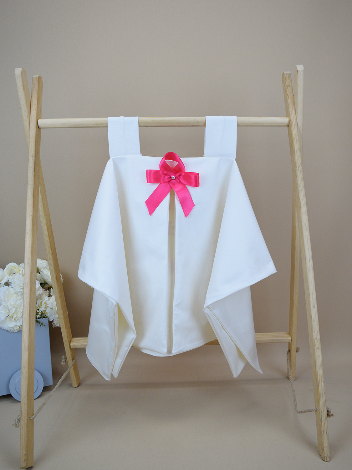 Ana Kuzusu İsme Özel Puset Örtüsü Nakışlı Melek Kanadı  Nakış Desen   3APS123