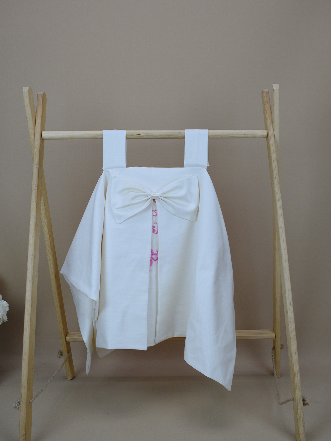 Ana Kuzusu İsme Özel Puset Örtüsü Nakışlı Kalp Desen Nakış Desen   3APS124