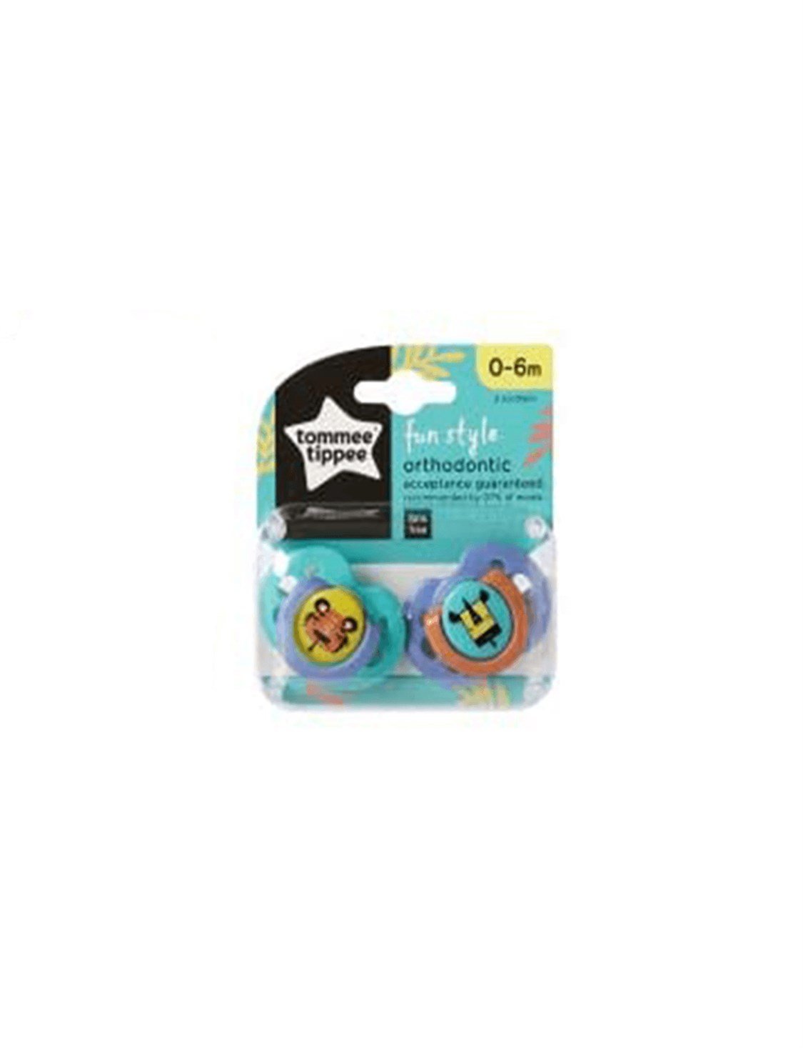 Tommee Tippee  Fun Style Orthodontic Emzik 2 Adet 0-6 Ay Mor