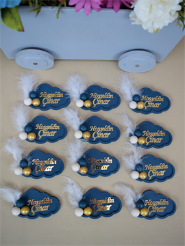 Ana Kuzusu İsme Özel 10 cm Ahşap Bulut Magnet 20 Adet 30BLT1