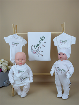 Ana Kuzusu İsme Özel Anne Tüylü Ay  Baskı  Hastane Çıkışı Özel Baskı 10ATA06