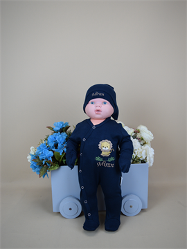 Ana Kuzusu İsme Özel  Aslan Desen Tulum Seti Nakışlı Kulak set  3GASLL61