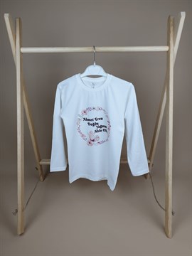 Ana Kuzusu İsme Özel  Baskı Tişört Çelenk Kelebek 1BKT42