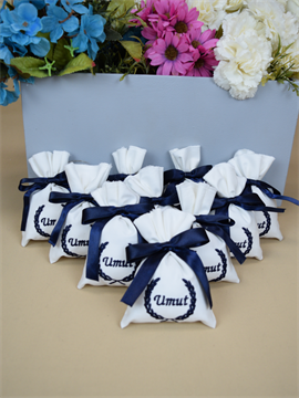 Ana Kuzusu İsme Özel Çelenk Desen  Nakışlı Lavanta Kesesi Nakış(12 Adet)  12ÇLK36