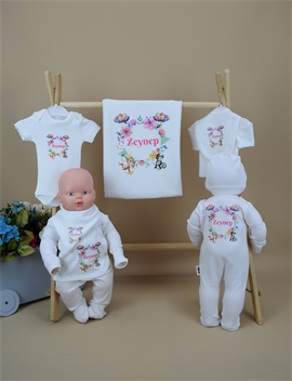 Ana Kuzusu İsme Özel Çiçek Baskı  Hastane Çıkışı Özel Baskı 10ÇÇK16