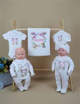 Ana Kuzusu İsme Özel Çiçek Baskı  Hastane Çıkışı Özel Baskı 10ÇÇK16