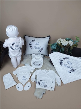 Ana Kuzusu İsme Özel Hastane Çıkışı Nohut Battaniye  Çelenk Çiçek Çapa Yastık 11SC98