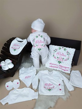 Ana Kuzusu İsme Özel Hastane Nohut Battaniye Çıkışı Çiçek Çelenk Patik 10SCC77