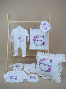 Ana Kuzusu İsme Özel Hastane Çıkışı Fırfırlı Yastık  Baskı 11KARFR11