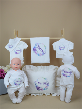 Ana Kuzusu İsme Özel Hastane Çıkışı Fırfırlı Yastık  Baskı 11ÇÇD010