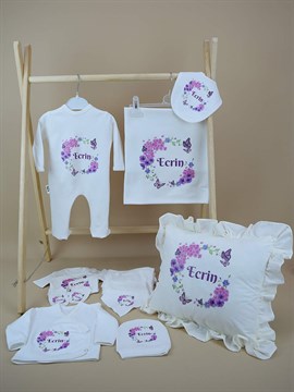 Ana Kuzusu İsme Özel Hastane Çıkışı Fırfırlı Yastık  Baskı 11KARFR11