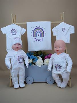 Ana Kuzusu İsme Özel  Hastane Çıkışı Gökkuşağı Baskı 10GKS10