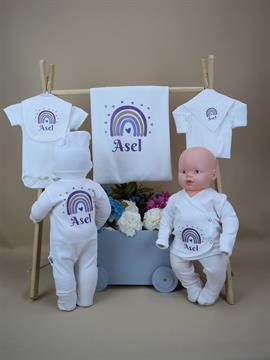 Ana Kuzusu İsme Özel  Hastane Çıkışı Gökkuşağı Baskı 10GKS10