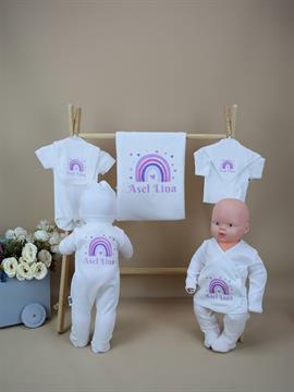 Ana Kuzusu İsme Özel  Hastane Çıkışı Gökkuşağı Baskı 10GKS11