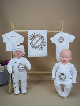 Ana Kuzusu İsme Özel Hastane Çıkışı Nohut Battaniye  Çelenk Taç 10SFT61