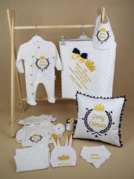 Ana Kuzusu İsme Özel Hastane Çıkışı  Nohut Battaniye Çelenk  Taç Yastık  katy 12SCT06