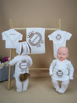 Ana Kuzusu İsme Özel Hastane Çıkışı Nohut Battaniye  Çelenk Taç 10SFT61