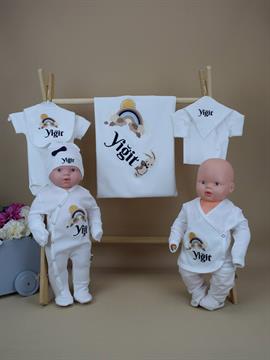 Ana Kuzusu İsme Özel Hastane Çıkışı Tavşan  Desen  10SHC021