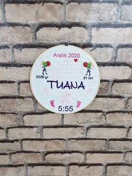 Ana Kuzusu İsme Özel Kasnak Kapı Süsü 1KSK01