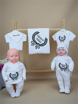 Ana Kuzusu İsme Özel Nakış Hastane Çıkışı İsim Çelenk  Desen  10SÇLD23