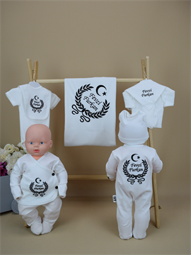 Ana Kuzusu İsme Özel Nakış Hastane Çıkışı Ay Yıldız  Desen  10AYD021