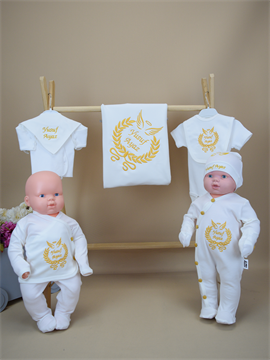 Ana Kuzusu İsme Özel Nakış Hastane Çıkışı İsim Çelenk Melek Desen  10SÇMLK24