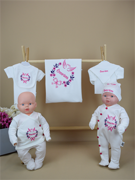 Ana Kuzusu İsme Özel Nakış Hastane Çıkışı Çelenk Çiçek 10SCP24