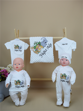 Ana Kuzusu İsme Özel Nakış Hastane Çıkışı Hayvan  Desen  10HYV023