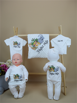 Ana Kuzusu İsme Özel Nakış Hastane Çıkışı Hayvan  Desen  10HYV023