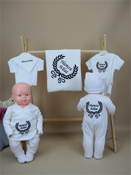 Ana Kuzusu İsme Özel Nakış Hastane Çıkışı İsim Çelenk  Desen  10SÇLD23