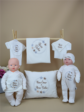 Ana Kuzusu İsme Özel Nakış Hastane Çıkışı Yıldız Kümesi  Desen  10YLD022