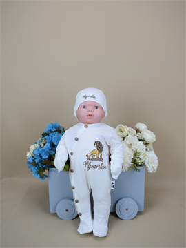 Ana Kuzusu İsme Özel Nakış  Tulum Seti Aslan Desen 3KASLD61