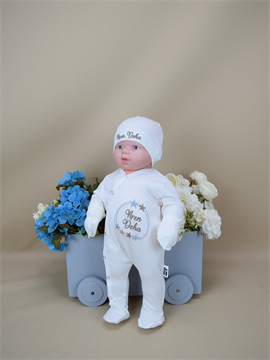 Ana Kuzusu İsme Özel Nakış  Tulum Seti Yıldız Kümesi Desen 3KYKD70