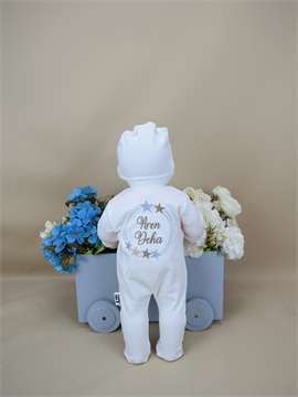 Ana Kuzusu İsme Özel Nakış  Tulum Seti Yıldız Kümesi Desen 3KYKD70