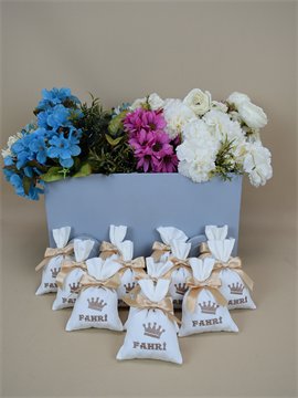 Ana Kuzusu İsme Özel Nakışlı Lavanta Kesesi Nakış(12 Adet)  12KR33