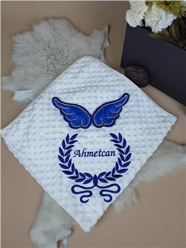 Ana Kuzusu İsme Özel Nohut Battaniye Aplike Saten Kanat 1BNTK94