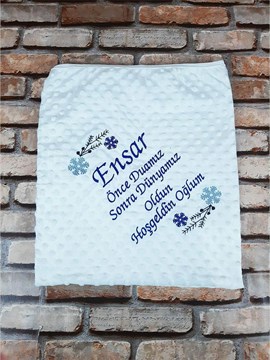 Ana Kuzusu İsme Özel Nohut Battaniye Kar Tanesi 1BNK55