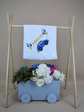 Ana Kuzusu İsme Özel Nohut Battaniye Nakışlı Araba 1BNA33