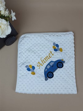 Ana Kuzusu İsme Özel Nohut Battaniye Nakışlı Araba 1BNA33