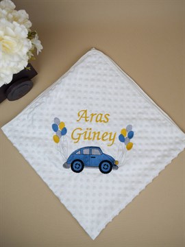 Ana Kuzusu İsme Özel Nohut Battaniye Nakışlı Araba 1BNA33