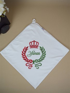 Ana Kuzusu İsme Özel Penye Battaniye Çelenk Taç 1BNT12