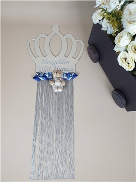 Ana Kuzusu İsme Özel Şeffaf Pleksi Kapı Süsü Taç 1KPSP02