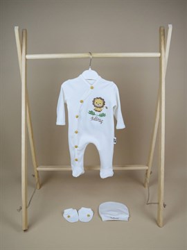 Ana Kuzusu İsme Özel Tulum Aslan Nakışlı 3SCG66